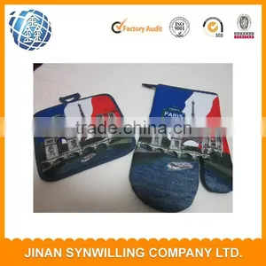 100% Cotton Kitchen Oven Gloves and Potholders Oven Mitts and Pot Holders Set thumbnail-5