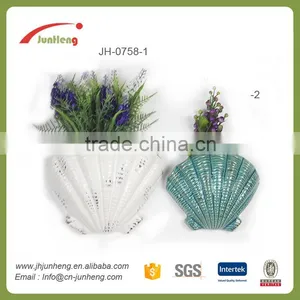 Home & Garden Glazed Scallop Bule White Ceramic Wholesale Nursery Pots for Planters thumbnail-1