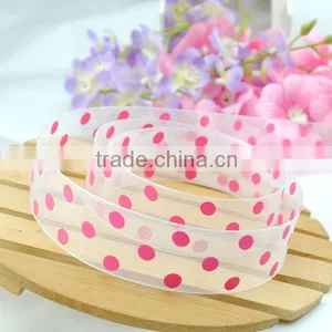 50 Wedding Anniversary Decoration Polka Dot Printed 3 Inch Grosgrain Ribbon thumbnail-6