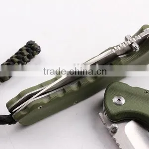 OEM D2 High Speed Steel Blade With Army Green G10 Handle Knife thumbnail-5