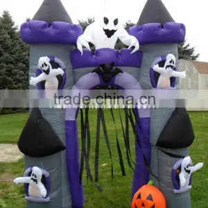 Halloween Airblown Inflatable Haunted House Archway With Ghosts thumbnail-1