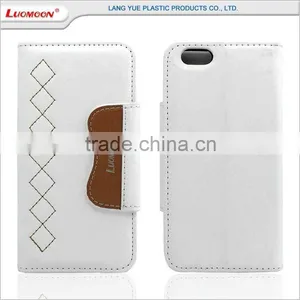 Hit Color Wallet Style Genuine Leather Phone Case for Iphone 7 6 5 4 s c se Plus thumbnail-2