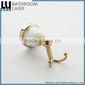 Direct Marketing Printing Lines Factory Zinc Alloy Gold Finishing Bathroom Accessories Wall Mounted Robe Hook thumbnail-4