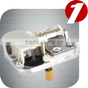 On Off Rotary Switch Underneath Mechanical Mini Clockwork Music Box Movement thumbnail-1