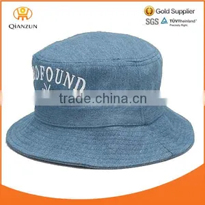 2014 Hot Sale Embroidery Jeans Style Navy Blue Bucket Hat thumbnail-1