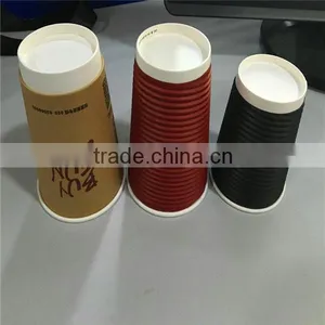 Disposable Cup/ Vertical Ripple Paper Cup/ Take Away Ripple Cups With Good Quality thumbnail-4