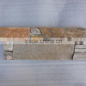 Natural Golden Slate Stone Wall Cladding Decoration thumbnail-1
