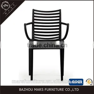 Cheap Plastic Dining Chairs With Armrest Modern thumbnail-2