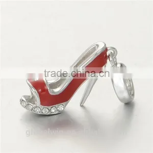 High-Heeled Shoes Metal Charms European Charm Bracelet Necklace 100% Real 925 Sterling Silver S190 Aaa Cubic Zirconia thumbnail-3