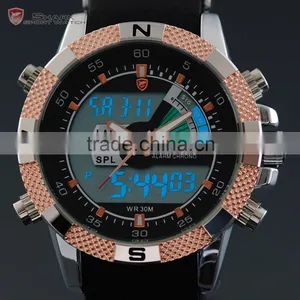 Mens LCD Day Date Quatrz Digital Military Outdoors Shark Sport Watch thumbnail-6
