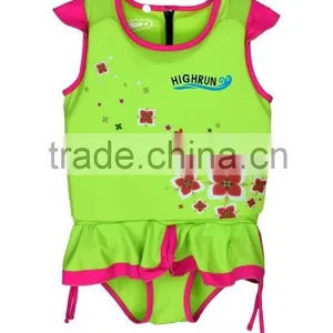 (New Arrival)Kid's Floating Lycra Green Swim Suit thumbnail-1