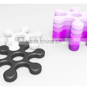 New Design Food Grade Silicone Cup Mat and Custom Silicone Coasters thumbnail-3