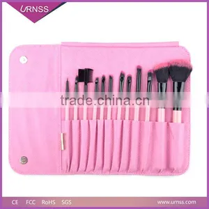 12pcs High Quality Best Price Pink Cosmetic Makeup Brushes Set thumbnail-1