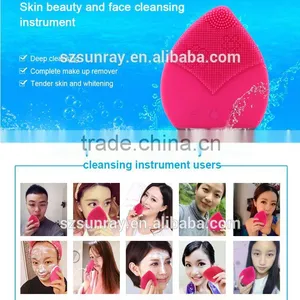 Fashionable Home Use Ultrasound Silicone Facial Cleansing Brush Beauty and Personal Care Facial Brush thumbnail-1