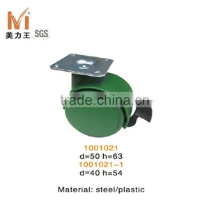 Green Color Steel and Plastic Office Caster Wheel With Brake for Office Chairs thumbnail-1