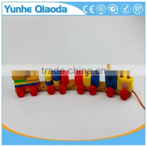 Colorful Wood Stocking Train Toys Geometric Building Blocks Education Gift thumbnail-2