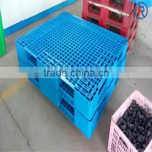 HDPE Or PP Rack Factory Euro Plastic Pallet XD1210-150 Mesh Three Skids thumbnail-2