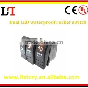 Waterproof Marine Yacht Bus Auto Led Illuminated 12v Auto Boat Rocker Switch Led Light On-off thumbnail-1