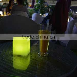 16 Color Changing PC LED Cube Square Table Lamp Portable Lighting for Restaurant,home or Bar Decoration thumbnail-3