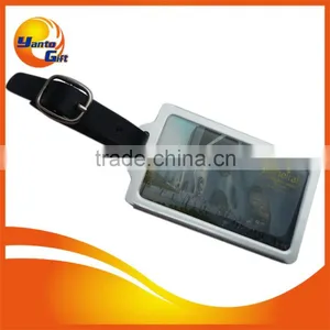 Logo Epoxy Luggage Tag With Leather Belt thumbnail-1