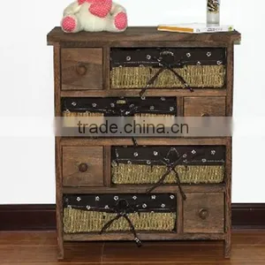 Wood Cabinet Small Drawer Wood Frame Cabinet Living Room Cabinet Divider thumbnail-1