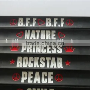 Debossed Logo Silicone Reflective Slap Bracelets thumbnail-1