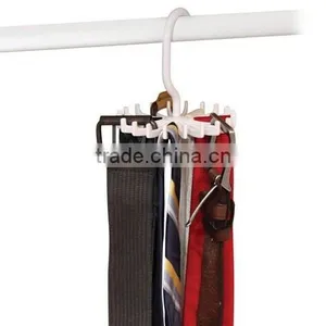 20 Holes Adjustable Plastic Rotating Tie and Belt Hanger thumbnail-3