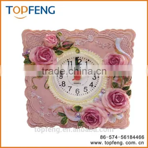 Petite Floral Alarm Clock/antique Table Clock/rose Clock thumbnail-1