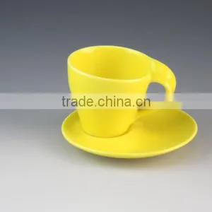 100 ml Porcelain Cup and Saucer Glazed Microwave Safety thumbnail-4