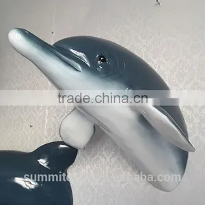 Resin 3D Dolphin Sculpure Wall Mount Decor thumbnail-3