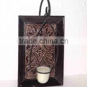 Metal Wall Sconce, Wall Candle Sconce, Wall Mounted Candle Holder thumbnail-1
