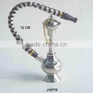 Hookah Made in Brass With Mirror Polish and One Out Let thumbnail-1