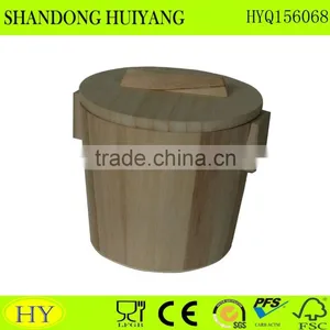 Unfinished Paulownia Natural Wooden Bucket thumbnail-1