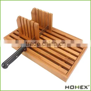 Bamboo Home Bread Slicer Cutter Guide Tray Homex BSCI/Factory thumbnail-1