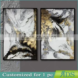 Customized for 1 PC Framed Canvas Oil Group Painting With Gold Leaf thumbnail-1