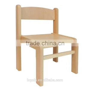 Children's Furniture Solid Beech Wood Kids Table and Chair Set of 3 Natural Varnish Used Kids Table and Chairs thumbnail-5