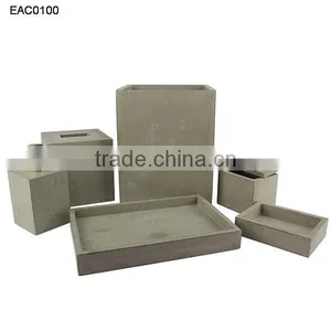 Wholesale Nature Concrete Bath Set Modern Bathroom Sets 6 Piece Bathroom Accessorries Sets thumbnail-1