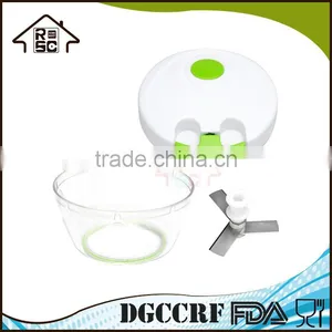 NBRSC As Seen on TV Powerful Manual Pulling Food Chopper Hand Held Vegetable Chopper Mincer Blender With Bowl thumbnail-3