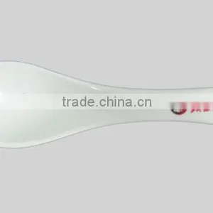White Melamine Soup Spoon thumbnail-1