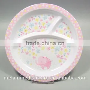 3 Sectional Melamine Kids Children Dinner Plate/melamine Divided Kids Plate thumbnail-2