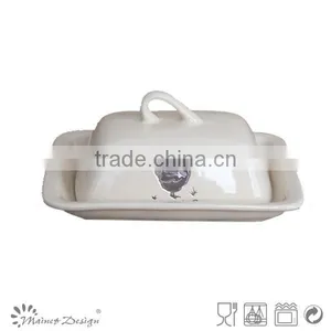 New Design Stonware Hens Lay Eggs Animal Butter Dish thumbnail-1