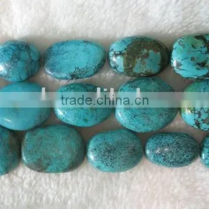 16" 22-35mm Natural Green Turquoise Beads thumbnail-1