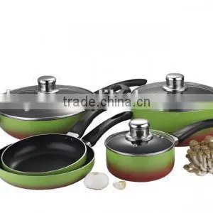 8pcs Rainbow Color Changing Aluminum Nonstick Cookware Set thumbnail-1