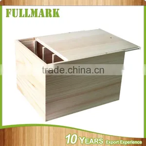 Blue Color Birch Veneer Wooden Wine Box thumbnail-1