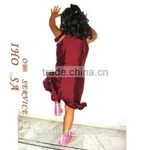 Sleeveless Fashion Children Clothes Ruffle Frock Dress Designs For Small Girls HSd6044 thumbnail-3