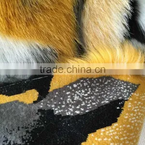 100% AC Multi-color Three-dimensional Jacquard Artificial Fur Fabric thumbnail-3