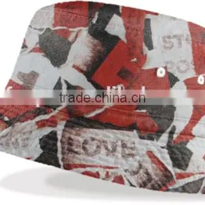 Flat Top Blank Floral Custom Tie Dyed Bucket Hat thumbnail-4