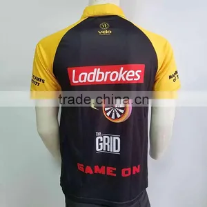 Design Your Own Custom Dart Shirts Jersey Polo With Pockets for Team, Sublimated Dart t Shirt thumbnail-2
