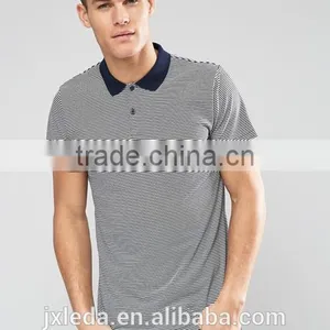Latest Design Stripe Jersey 100% Cotton Men Polo Shirt OEM/ODM Service thumbnail-1