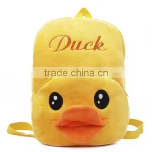 2015 Duck Plush Bags 3D Wholesale Children School Bag Baby Cartoon School Bag for Kids thumbnail-1